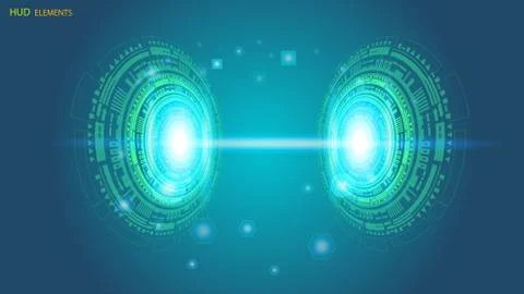 Abstract user HUD interface from glowing futuristic elements. EPS 10. 스톡 일러스트