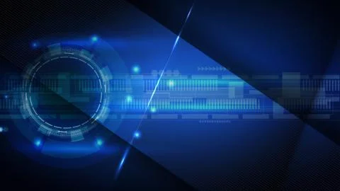 Abstract user HUD interface from glowing futuristic elements. EPS 10. Stock Illustration