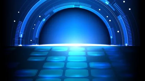 Abstract user HUD interface from glowing futuristic elements. EPS 10. Stock Illustration