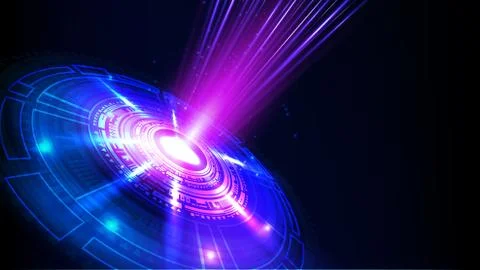 Abstract user HUD interface from glowing futuristic elements. EPS 10. Stock Illustration