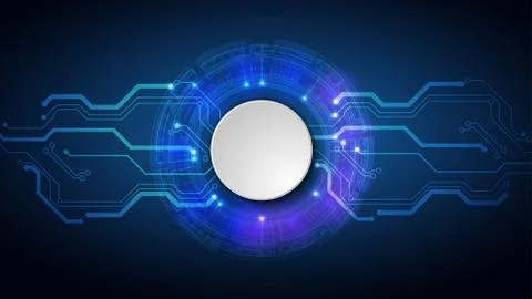 Abstract user HUD interface from glowing futuristic elements. EPS 10. Stock Illustration