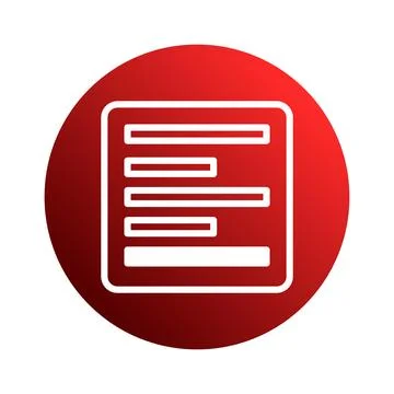 Abstract user interface design with rounded square form and horizontal line.. Stock Illustration