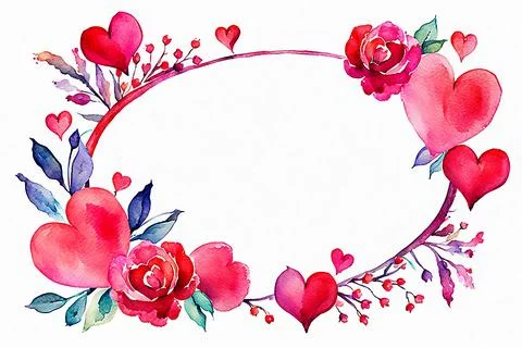 Abstract Valentine frame, border background, valentine texture. Love concep.. Stock Photos