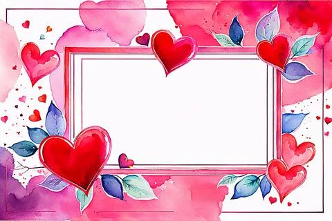 Abstract Valentine frame, border background, valentine texture. Love concep.. Stock Photos