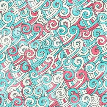 Abstract valentine seamless pattern with grunge effect Stock Illustration