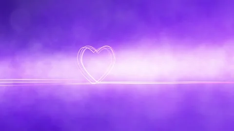 Abstract valentines day heart loop lines on blurred pink background Stock Footage 340586963