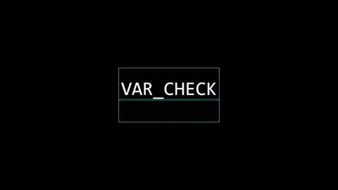 Abstract VAR CHECK Text Box with Pulsing Outline on Dark Digital Screen Int.. 库存影片 330279922