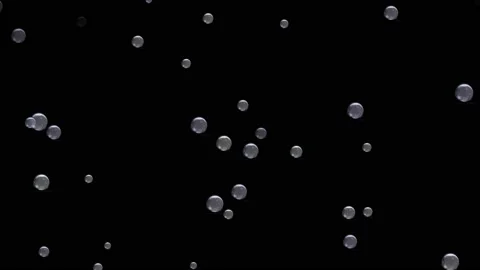 Abstract Various Air Bubbles in Water rising up slow motion 4K Stock Footage 165452499