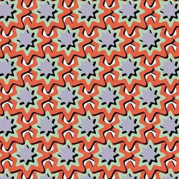 Abstract various colors stars elements pattern Illustrazione stock