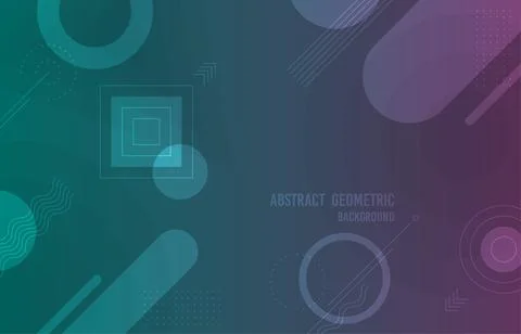 Abstract various geometric shape design pattern on gradient color template. Stock Illustration