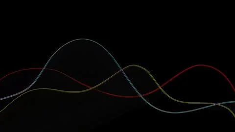 Abstract various neon color gradient background with glowing geometric line. Stockillustratie