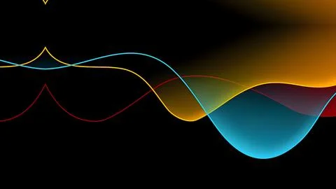 Abstract various neon color gradient background with glowing geometric line.. Stockillustratie