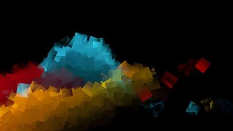 Abstract various neon color gradient background with glowing geometric line. Stockillustratie
