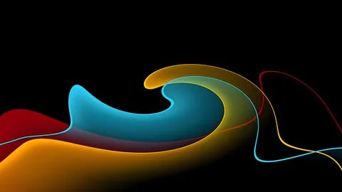 Abstract various neon color gradient background with glowing geometric line.. Stockillustratie