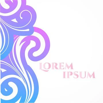 Abstract vecctor wallpaper copy space with designs on the left Stock Illustration