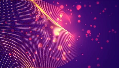 Abstract vector 3d background with bends and wave Illustrazione stock