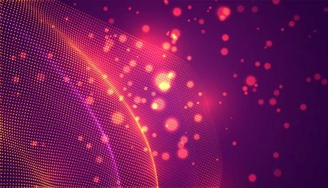 Abstract vector 3d background with bends and wave Illustrazione stock