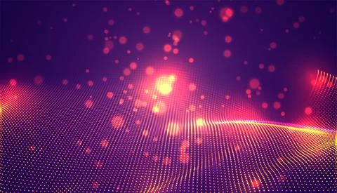 Abstract vector 3d background with bends and wave 스톡 일러스트