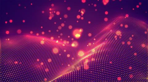 Abstract vector 3d background with bends and wave Illustrazione stock