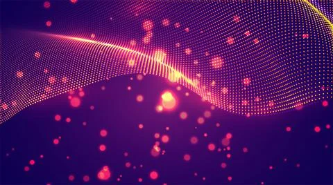 Abstract vector 3d background with bends and wave イラスト素材