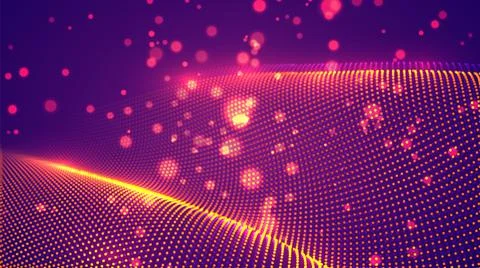 Abstract vector 3d background with bends and wave イラスト素材
