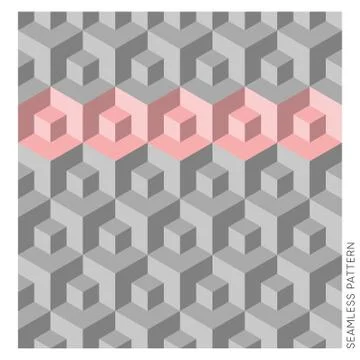 Abstract vector 3D cube seamless website pattern Stockillustratie