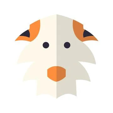 Abstract vector animal icon on white background Stock Illustration