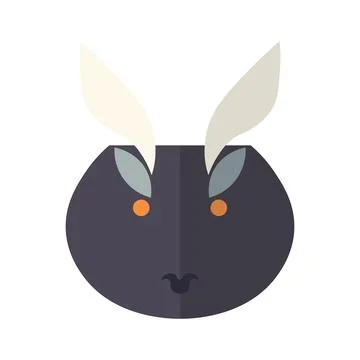 Abstract vector animal icon on white background Stock Illustration