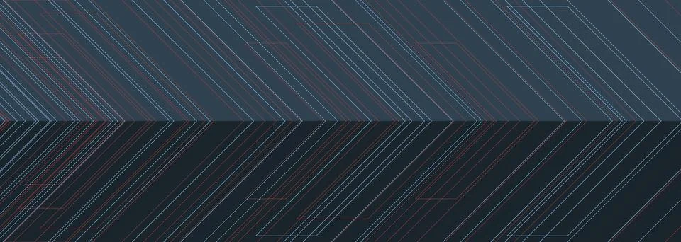 Abstract vector arrows background. Colored dynamic arrows outline on dark blue Illustrazione stock