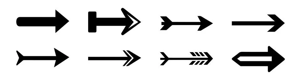 Abstract Vector Arrows Icon Design Template Stock Illustration