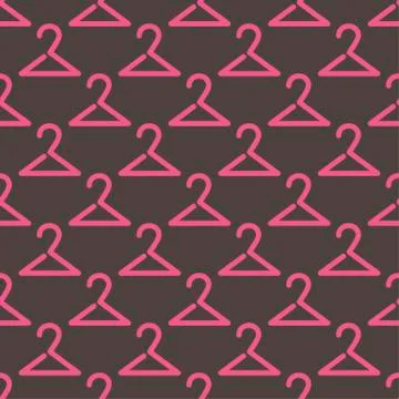 Abstract vector art dark gray hanger seamless pattern Stock Illustration