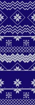 Abstract vector art illustration winter seamless knitted pattern Stock Illustration