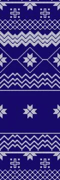 Abstract vector art illustration winter seamless knitted pattern Stock Illustration