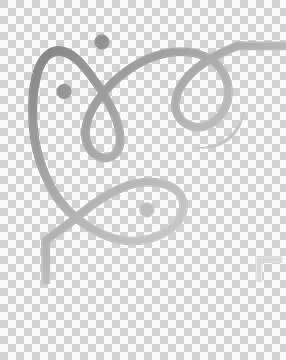 Abstract vector art showing flowing flourish line looping in swirl pattern, Illustrazione stock