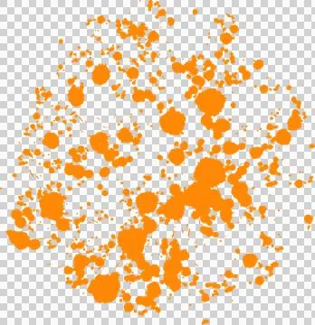 Abstract vector art is showing irregular orange splatters and droplets on 库存插图