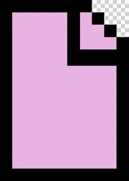 Abstract vector art showing nested pink L shapes and teal rectangle on Illustrazione stock