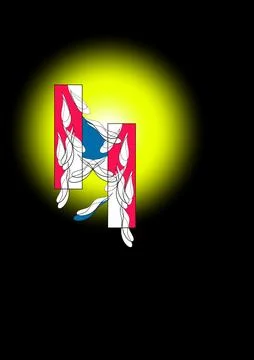 Abstract Vector Artwork with Yellow Circular Glow on Dark Background Stock Illustration