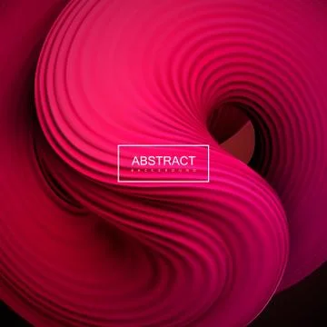 Abstract vector background with 3d pink squeezed liquid shape. Stock Illustration