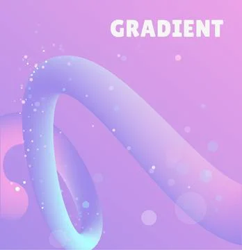 Abstract vector background with 3d twisted blended curve. Stylish gradient Stock Illustration
