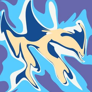 Abstract vector background, acrylic fluid art imitation. Pastel colors, liquid p Stock Illustration