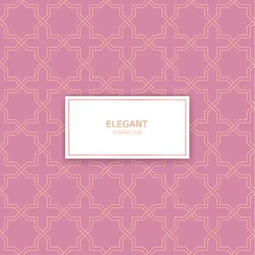 Abstract vector background in arabian style made of gold geometric line. Stock Illustration