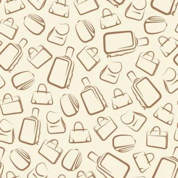 Abstract vector background with bags. seamless pattern Stock Illustration