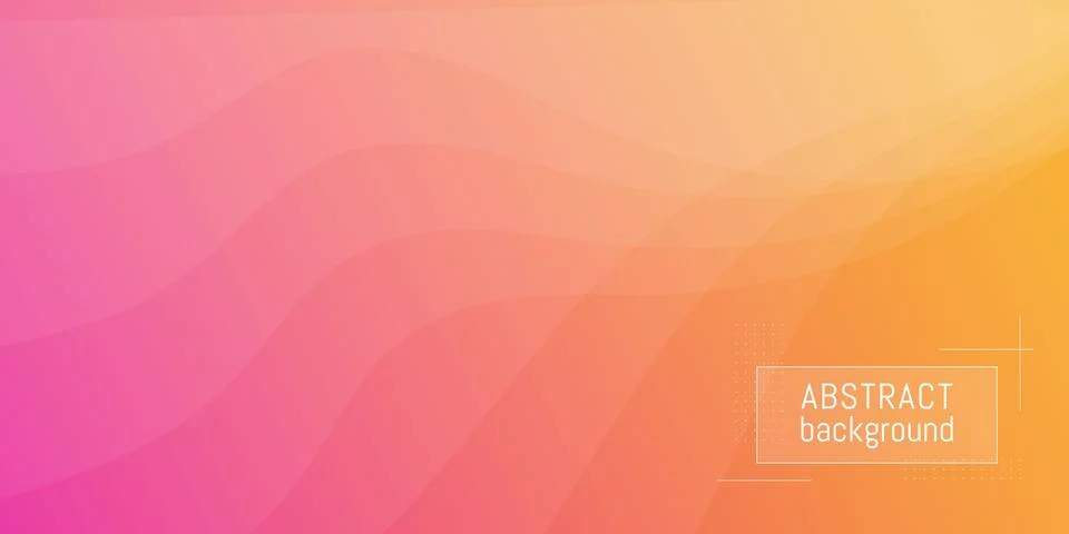 Abstract vector background. Beautiful waves. Pink orange gradient. イラスト素材