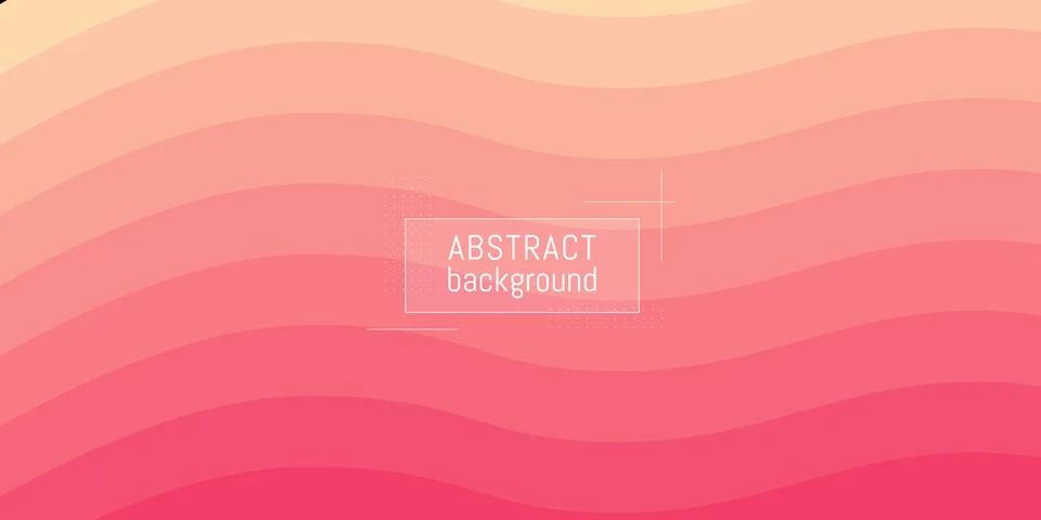 Abstract vector background. Beautiful waves. Orange red gradient. Stock Illustration