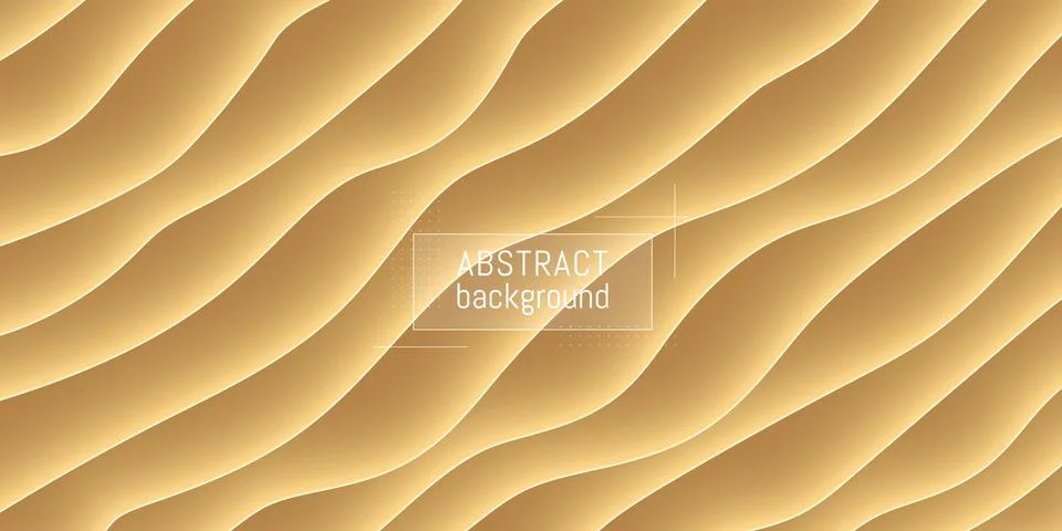 Abstract vector background. Beautiful waves.Beige gradient. Stock Illustration