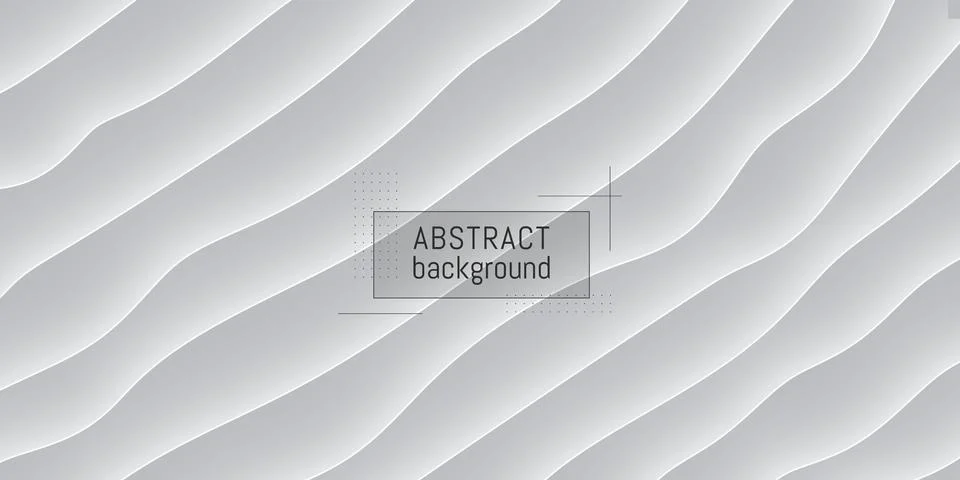 Abstract vector background. Beautiful waves.Grey gradient. Stock Illustration