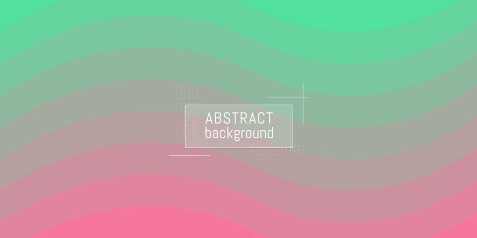 Abstract vector background. Beautiful waves.Pink green gradient. Stock Illustration