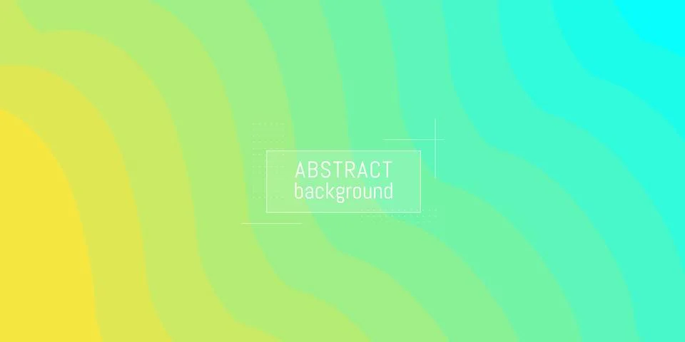 Abstract vector background. Beautiful waves.Yellow green gradient. Ilustración de archivo