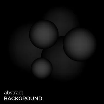 Abstract vector background of black balls Stock Illustration