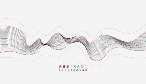 Abstract vector background, black wave for design brochure, website, flyer. Stock Illustration